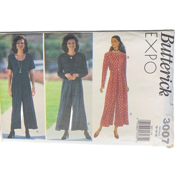 Butterick Misses Jacket Jumpsuit Sewing Pattern Sz 12-16 3007 - uncut - Picture 1 of 4